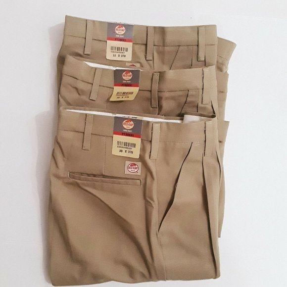 Red Kap Men's Work Pants Khaki Size 30X37U - Lot of 3, NWT, *Read Description* - Picture 1 of 8